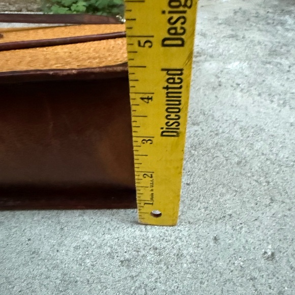 Vintage Brown Leather + Rattan Briefcase - Picture 12 of 12